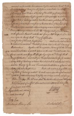 Lot #256 Richard Henry Lee Document Signed - Image 2