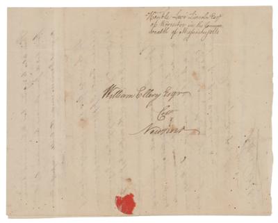 Lot #372 William Ellery Signed Hand-Addressed Letter - Image 1