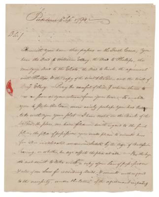 Lot #372 William Ellery Signed Hand-Addressed Letter - Image 2
