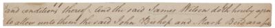 Lot #496 James Wilson Partial Autograph Document Signed