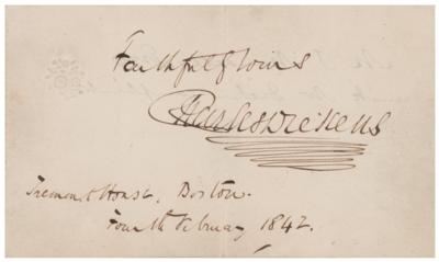 Lot #787 Charles Dickens Signature