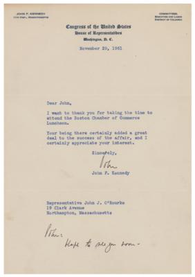 Lot #69 John F. Kennedy Typed Letter Signed