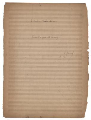 Lot #835 Charles Gounod Autograph Musical Manuscript Signed - Image 1