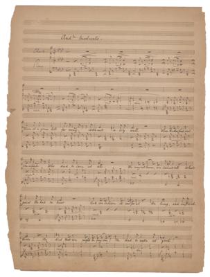 Lot #835 Charles Gounod Autograph Musical Manuscript Signed - Image 2