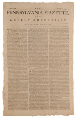 Lot #575 The Pennsylvania Gazette (June 30, 1779)