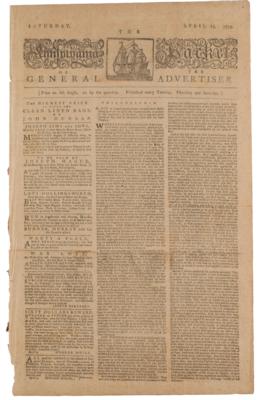 Lot #580 The Pennsylvania Packet or the General Advertiser (April 24, 1779) - Image 1