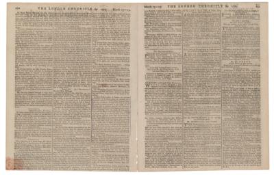 Lot #562 The London Chronicle (March 13-15, 1777) - Image 2