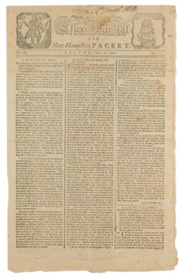 Lot #547 The Essex Journal and New-Hampshire Packet (July 12, 1776)