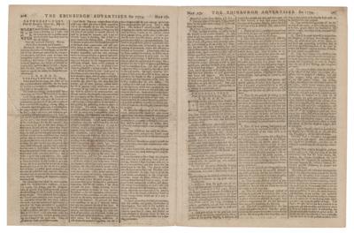 Lot #539 The Edinburgh Advertiser (May 13-17, 1774) - Image 2