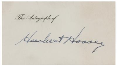 Lot #155 Herbert Hoover Signature - Image 1