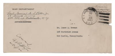 Lot #574 George S. Patton Signed Envelope