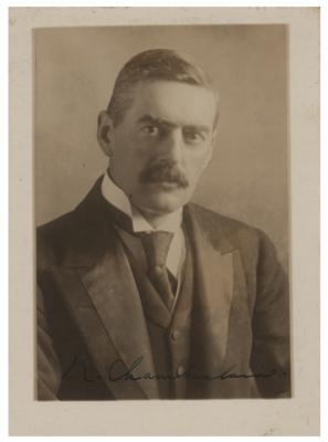 Lot #313 Neville Chamberlain Signed Photograph