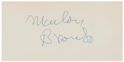 Lot #937 Marlon Brando Signature