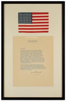 Lot #326 Richard E. Byrd Typed Letter Signed and Flown Flag