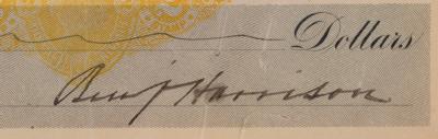 Lot #145 Benjamin Harrison Signed Check - Image 2