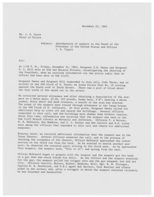 Lot #414 Kennedy Assassination: Oswald Captors Signed Souvenir Typescript - Image 2