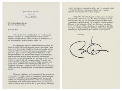 Lot #80 Barack Obama Signed Mock Letter - Image 1