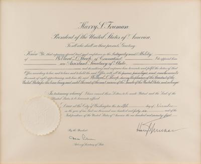 Lot #64 Harry S. Truman Document Signed as President - Image 1