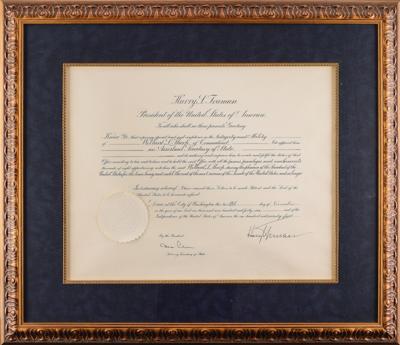 Lot #64 Harry S. Truman Document Signed as President - Image 2