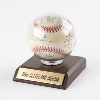 Lot #1072 Cleveland Indians: 1995 Signed Baseball - Image 1