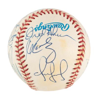 Lot #1072 Cleveland Indians: 1995 Signed Baseball - Image 4
