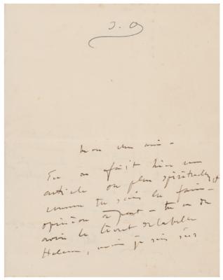 Lot #867 Jacques Offenbach Autograph Letter Signed