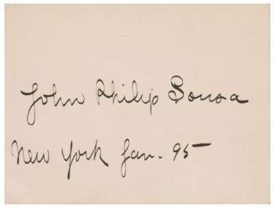 Lot #878 John Philip Sousa Signature