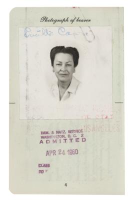 Lot #967 Frank Capra's Personal Passport - Image 4
