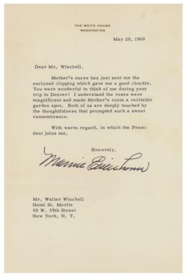 Lot #124 Mamie Eisenhower Typed Letter Signed as First Lady - Image 1