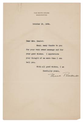 Lot #201 Eleanor Roosevelt Typed Letter Signed as First Lady - Image 1