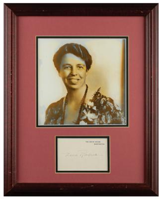 Lot #202 Eleanor Roosevelt Signed White House Card - Image 1