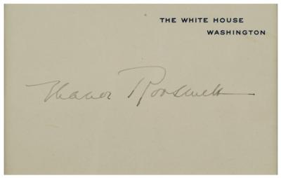 Lot #202 Eleanor Roosevelt Signed White House Card - Image 2