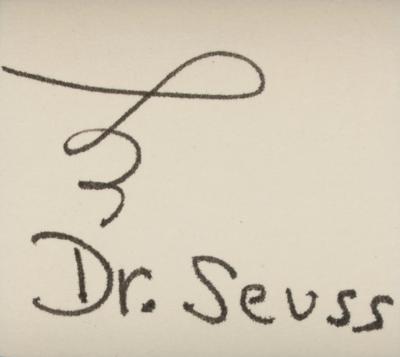 Lot #826 Dr. Seuss Signature - Image 2