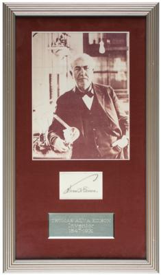 Lot #299 Thomas Edison Signature