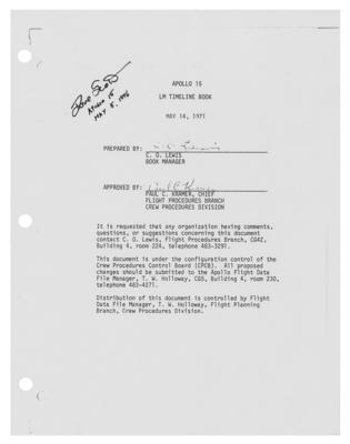 Lot #697 Al Worden's Copy of the Apollo 15 Lunar Module Timeline Book