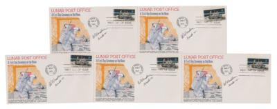 Lot #702 Al Worden's Lot of (5) Signed 'Lunar Post Office' FDCs - Image 1