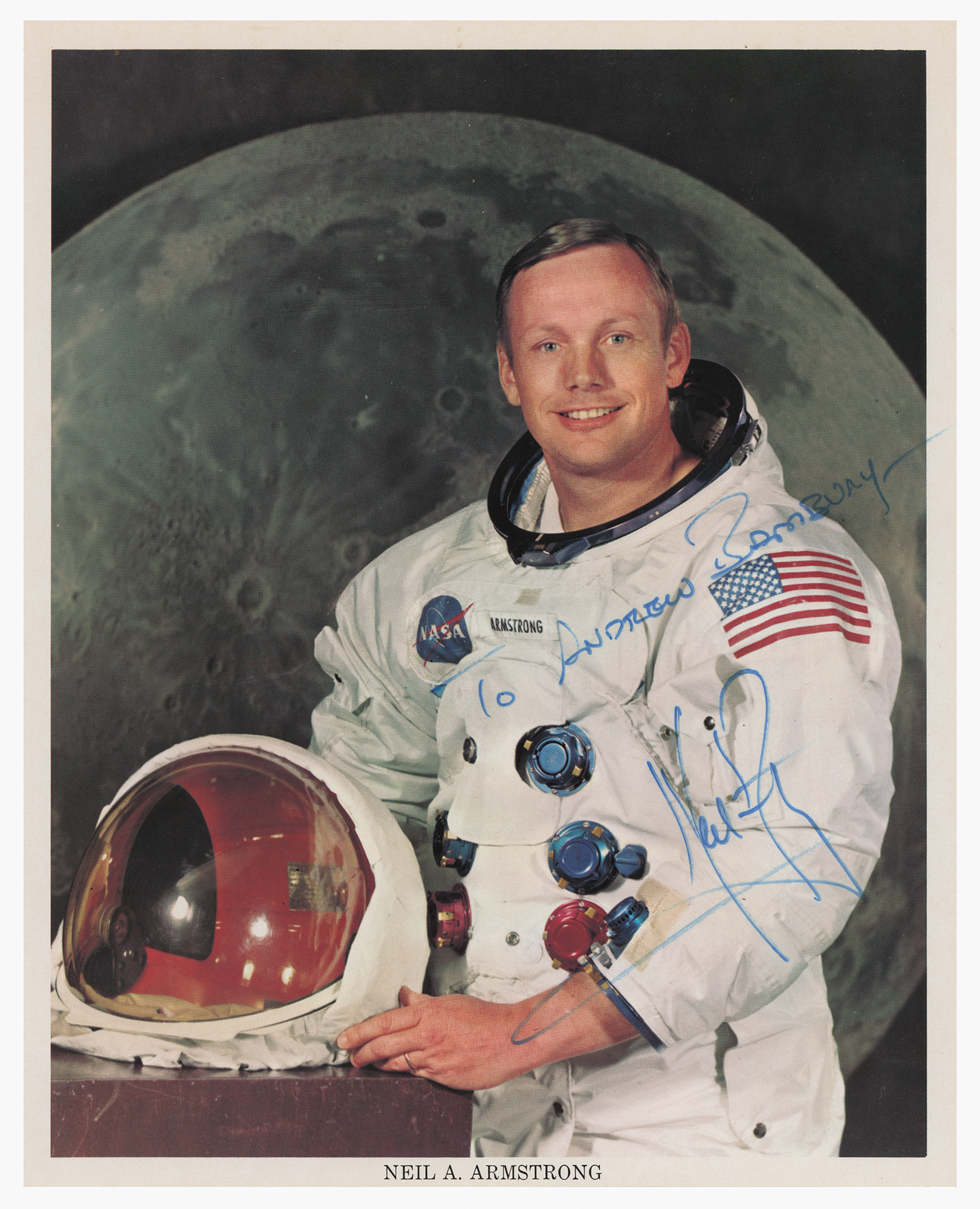 Lot #633 Neil Armstrong Signed Photograph