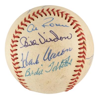 Lot #1039 Hank Aaron and Early Wynn Signed Baseball - Image 3