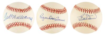 Lot #1068 Boston Red Sox: Ted Williams, Bobby Doerr, and Doc Cramer (3) Signed Baseballs - Image 1