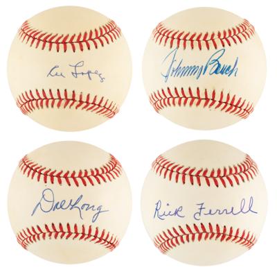 Lot #1063 Baseball: All-Star Catchers (4) Signed Baseballs - Image 1