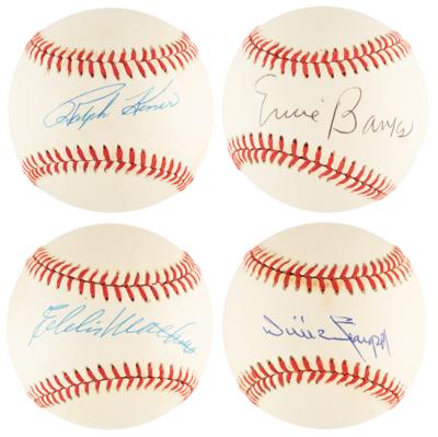 Lot #1053 Baseball Hall of Fame Sluggers (4) Signed Baseballs