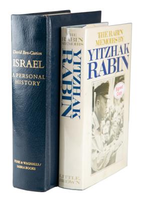Lot #341 David Ben-Gurion and Yitzhak Rabin Signed Books