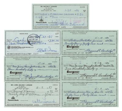 Lot #1092 Negro League Hall of Famers (7) Signed Checks - Image 1