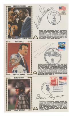 Lot #1079 Football Coaches (3) Signed Covers