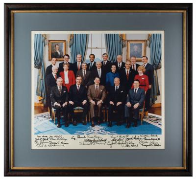 Lot #75 Ronald Reagan and Cabinet Signed