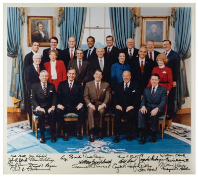 Lot #75 Ronald Reagan and Cabinet Signed Photograph - Image 2