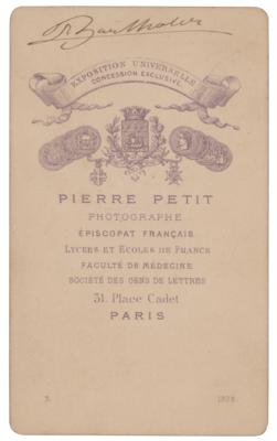 Lot #725 Frederic Auguste Bartholdi Signed Photograph - Image 2