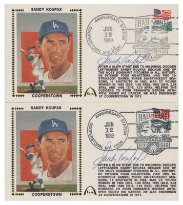 Lot #1084 Sandy Koufax (2) Signed Covers - Image 1