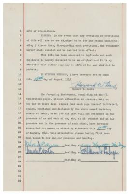 Lot #944 Howard Hawks Document Signed - Image 1