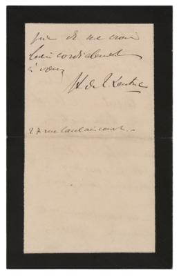 Lot #720 Henri de Toulouse-Lautrec Autograph Letter Signed - Image 3